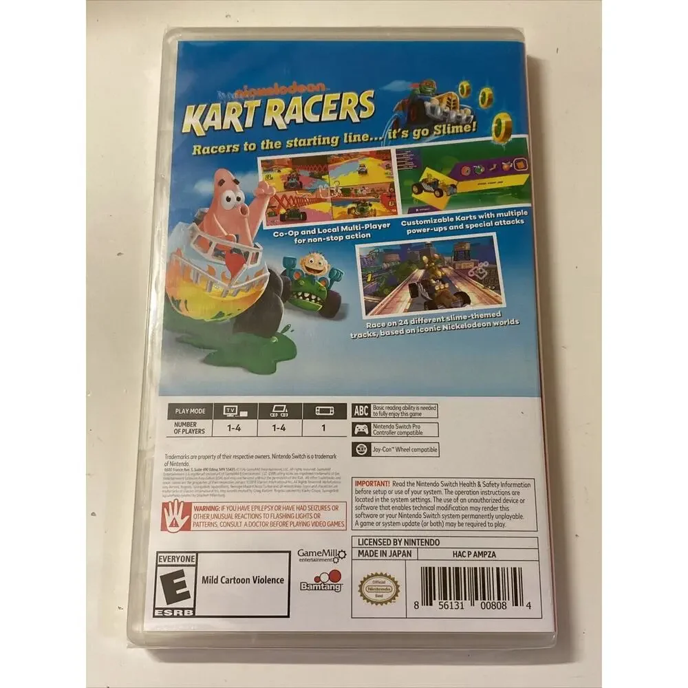 Nickelodeon Kart Racers Racing Game Nintendo Switch BRAND NEW FACTORY SEALED‎